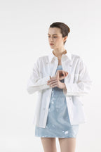 Chemise romantique oversize à paillettes