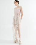 Robe Rose en dentelle avec tulle brodé - Précommande