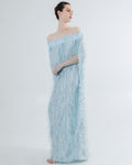 Robe Azur en dentelle avec tulle brodé - Précommande