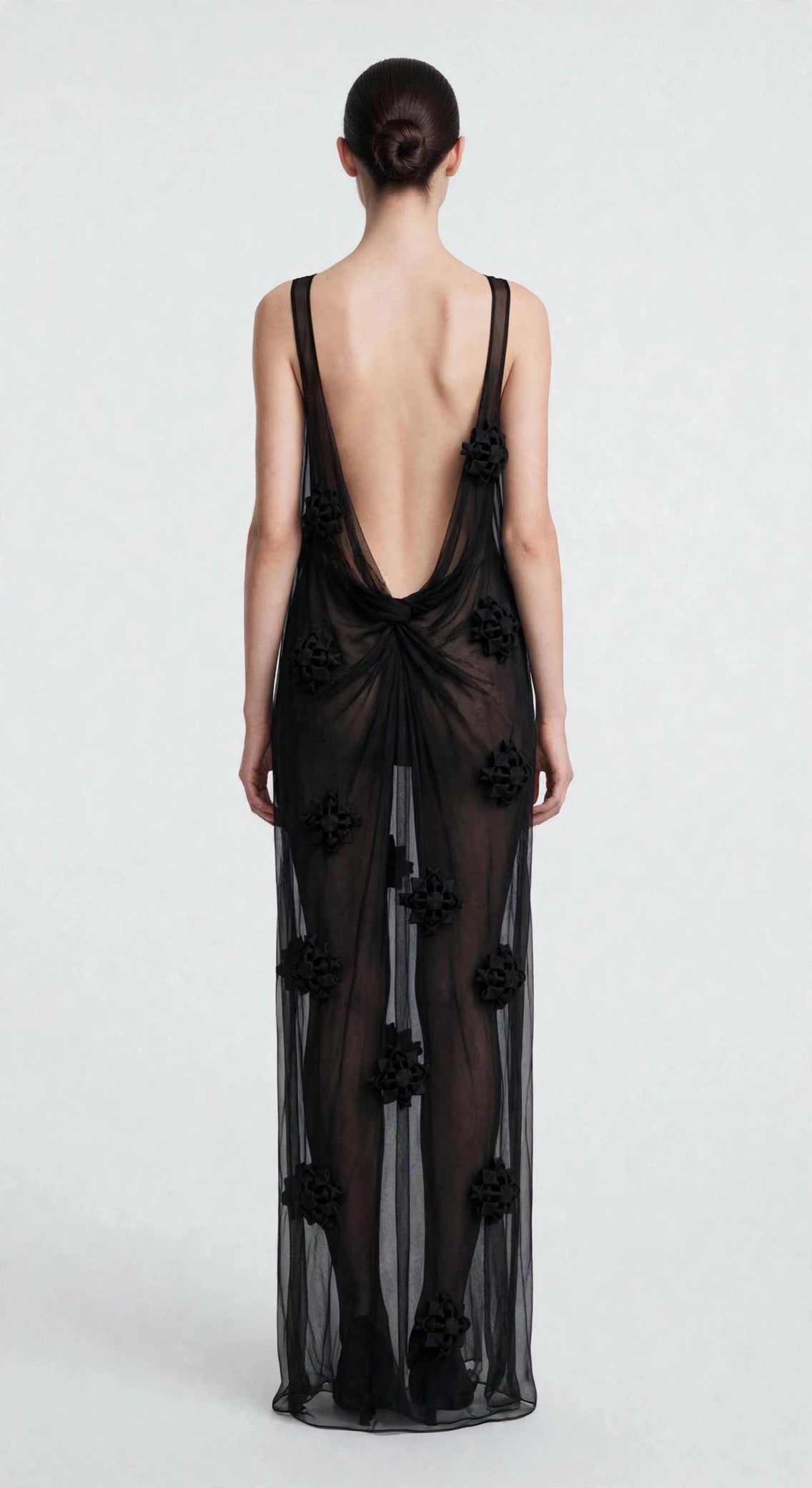 Robe Florale en Smocks Noire